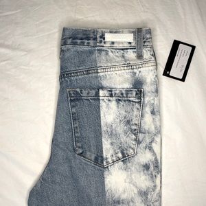 BlankNYC two tone straight leg jeans